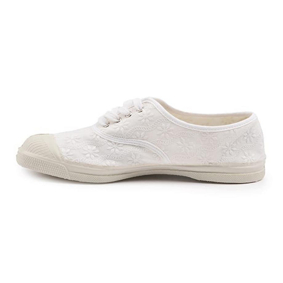 BENSIMON Chaussures de Tennis à Lacets Broderie Anglaise  