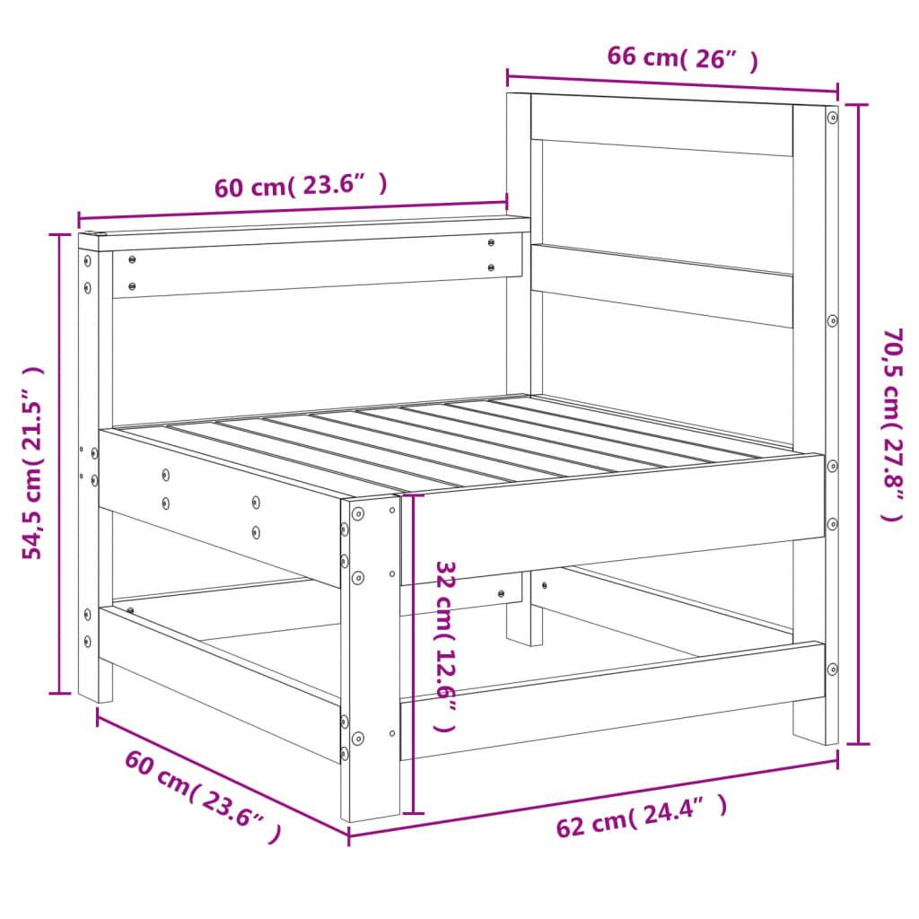 VidaXL Canapé d'angle de jardin pinède imprégnée  