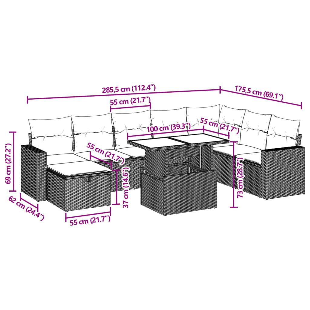 VidaXL Garten sofagarnitur poly-rattan  