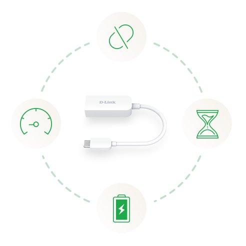 D-Link  DUB‑E250 (USB-C 3.1 Gen 1) 