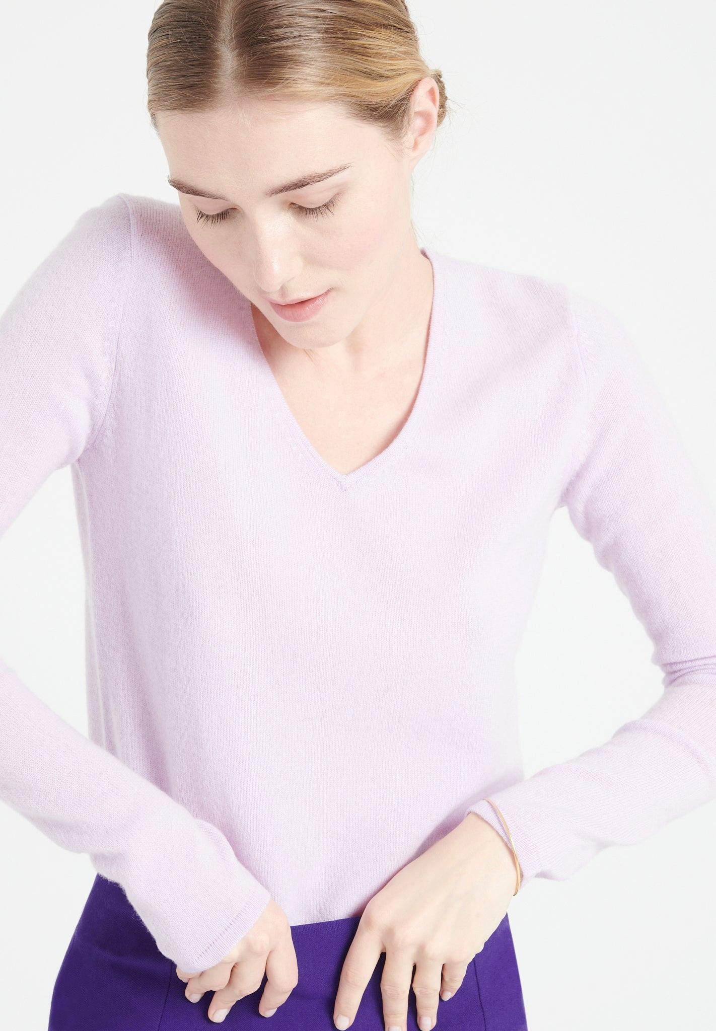 Studio Cashmere8  LILLY 2 Pullover mit V-Ausschnitt - 100% Kaschmir 