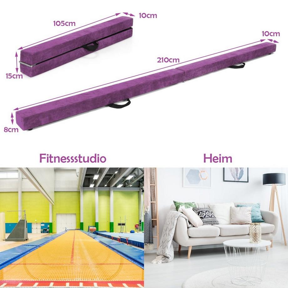 Northix  Trave di equilibrio pieghevole per ginnastica 