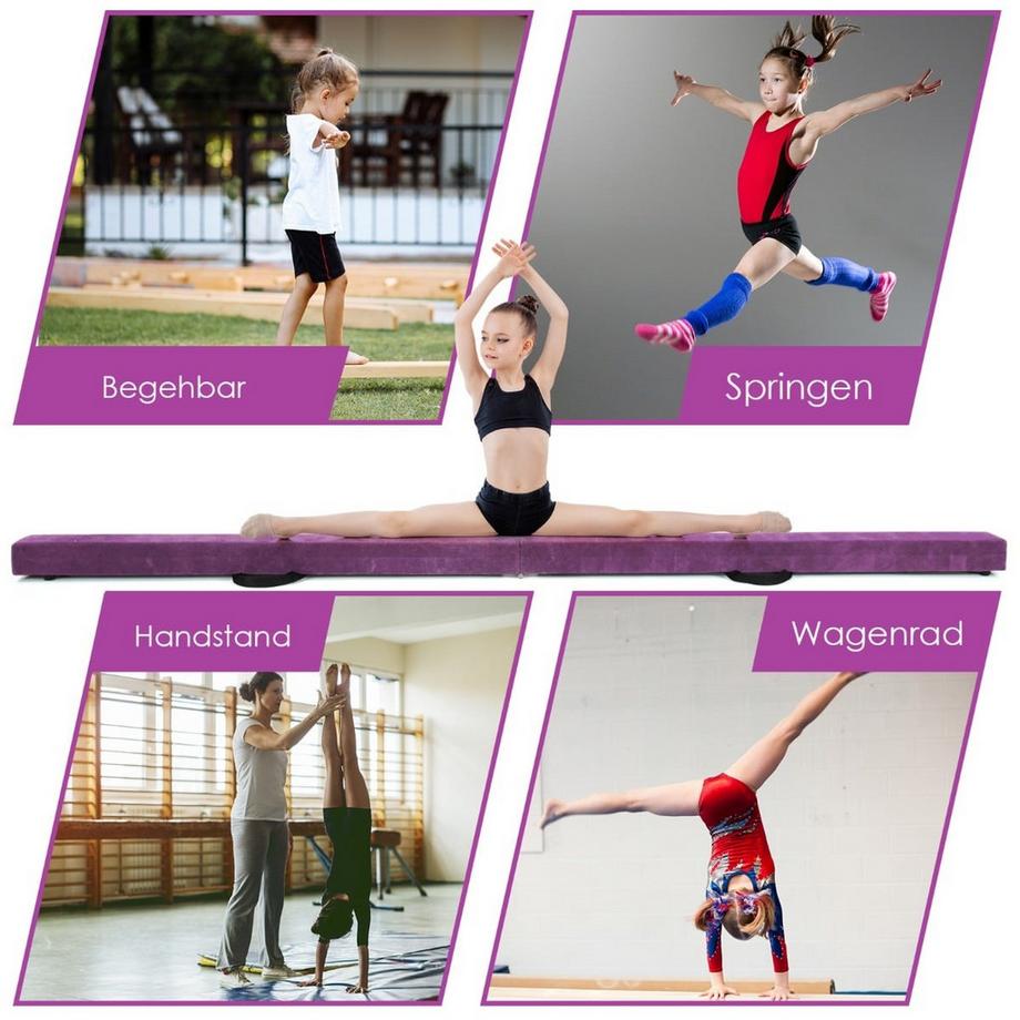 Northix  Trave di equilibrio pieghevole per ginnastica 