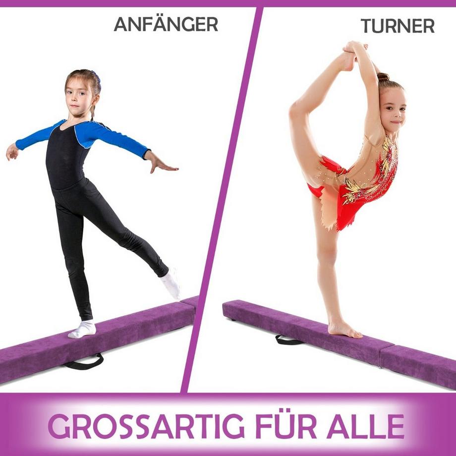 Northix  Trave di equilibrio pieghevole per ginnastica 