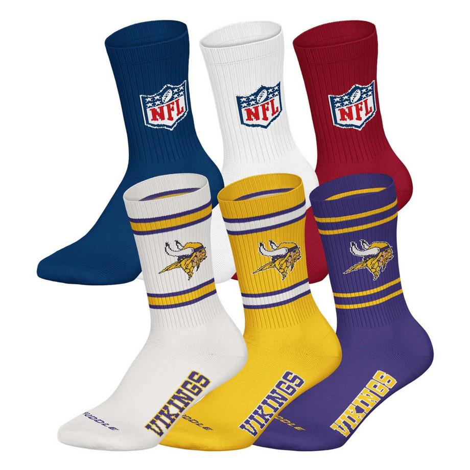 Calzini Unisex Confezione da 6 Stretch-NFL 6Pack Crew Socks