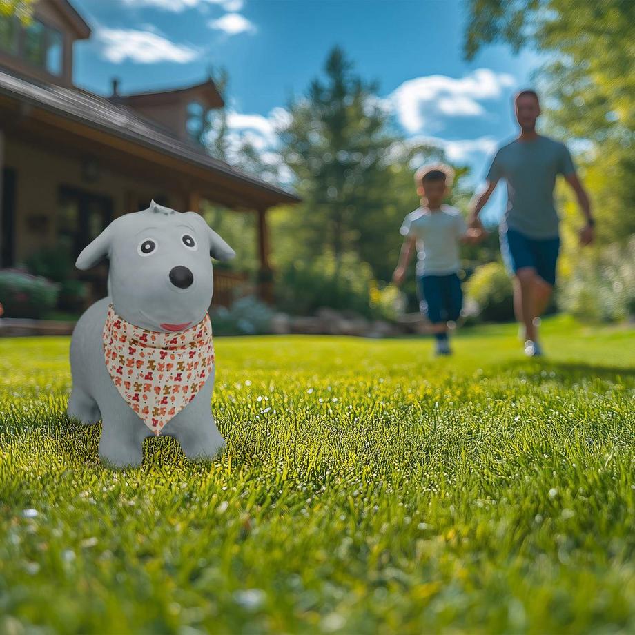 Northix  Springender Hund mit Schal 