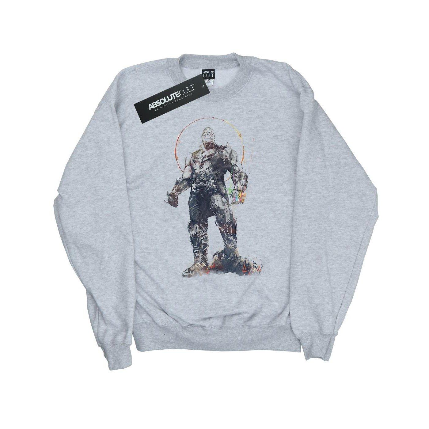 Image of Avengers Infinity War Thanos Sketch Sweatshirt Unisex Grau 152-158