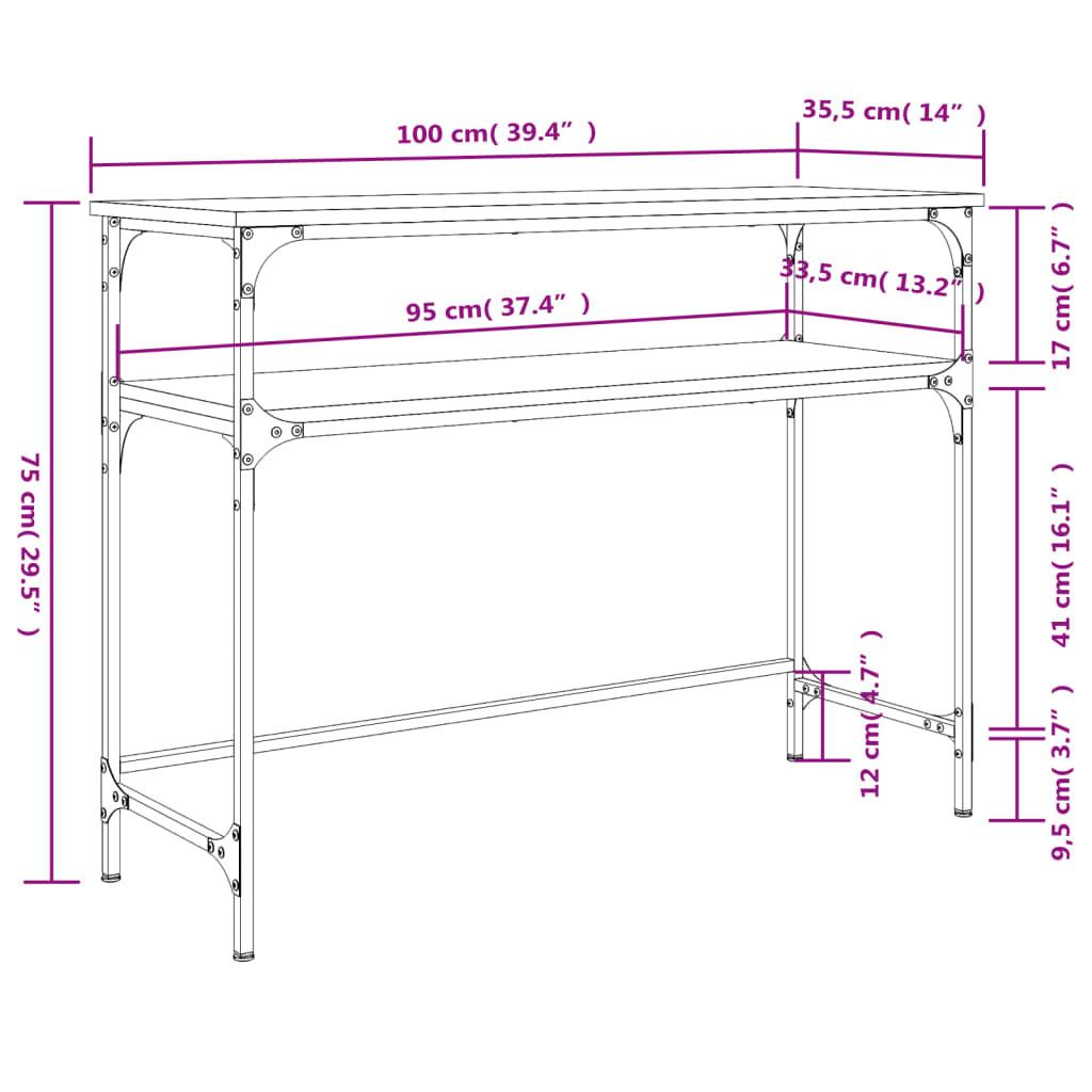 VidaXL Table console bois d'ingénierie  