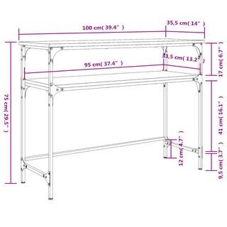 VidaXL Table console bois d'ingénierie  