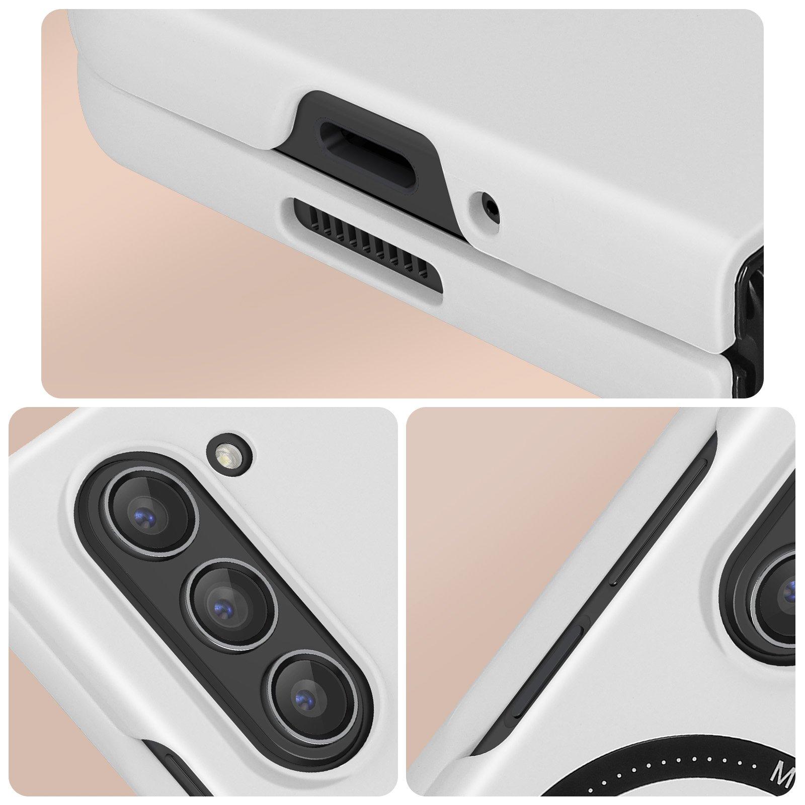 Avizar  Coque MagSafe Galaxy Z Fold 5 Fine Blanc 