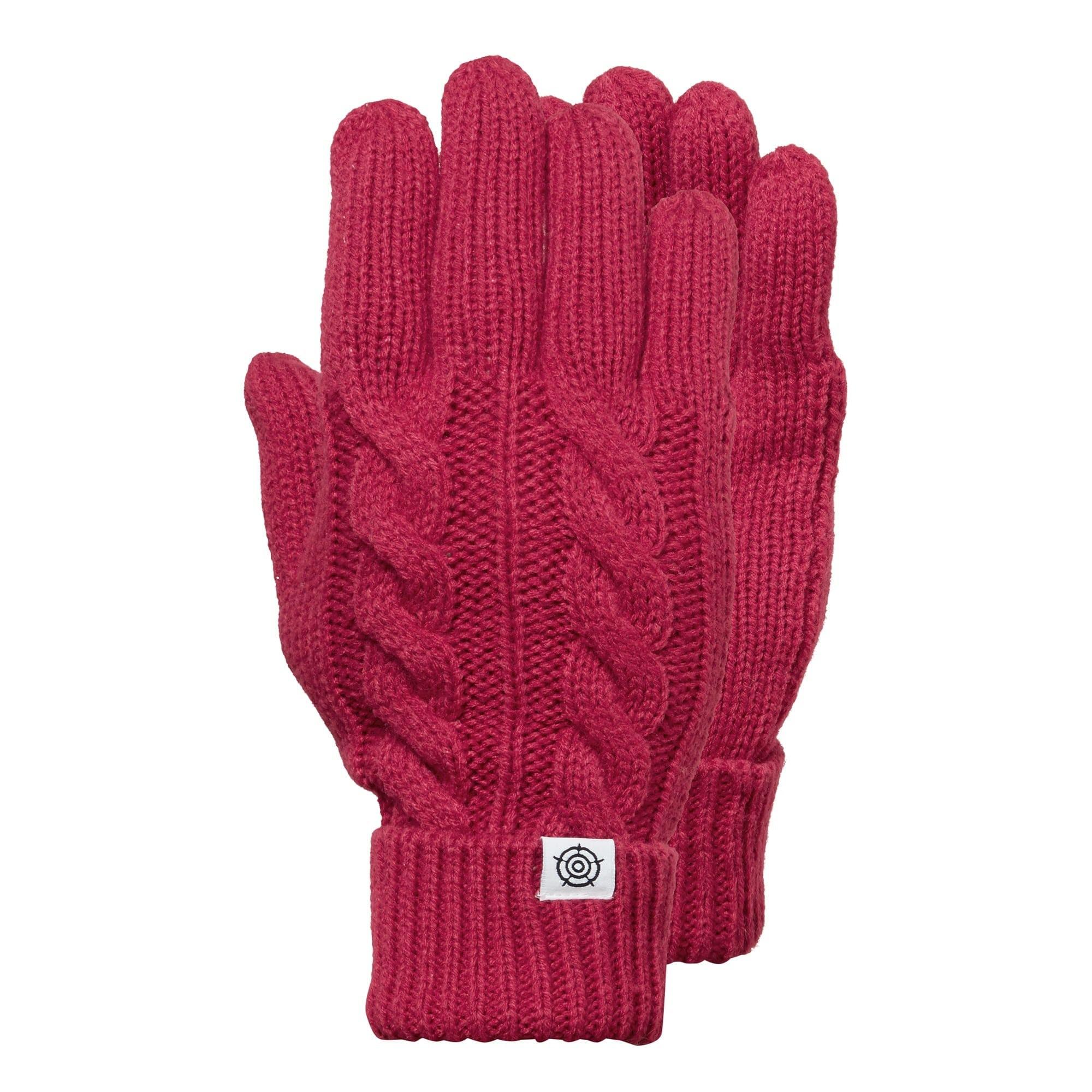 Image of Winterhandschuhe Grouse, Mit Zopfmuster Herren Pink ONE SIZE
