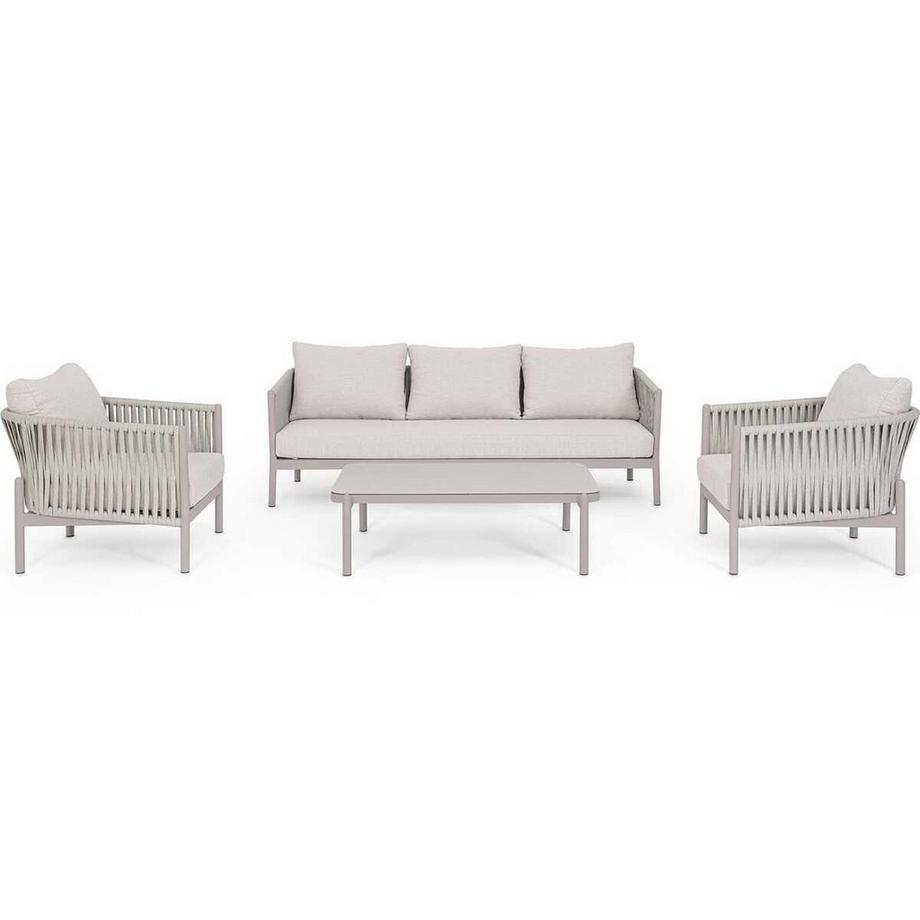 mutoni Garten Beistelltisch Florencia hellgrau 120x75  