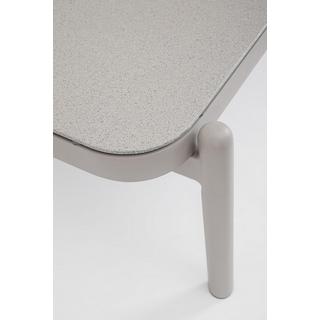 mutoni Table d'appoint de jardin Florencia gris clair 120x75  