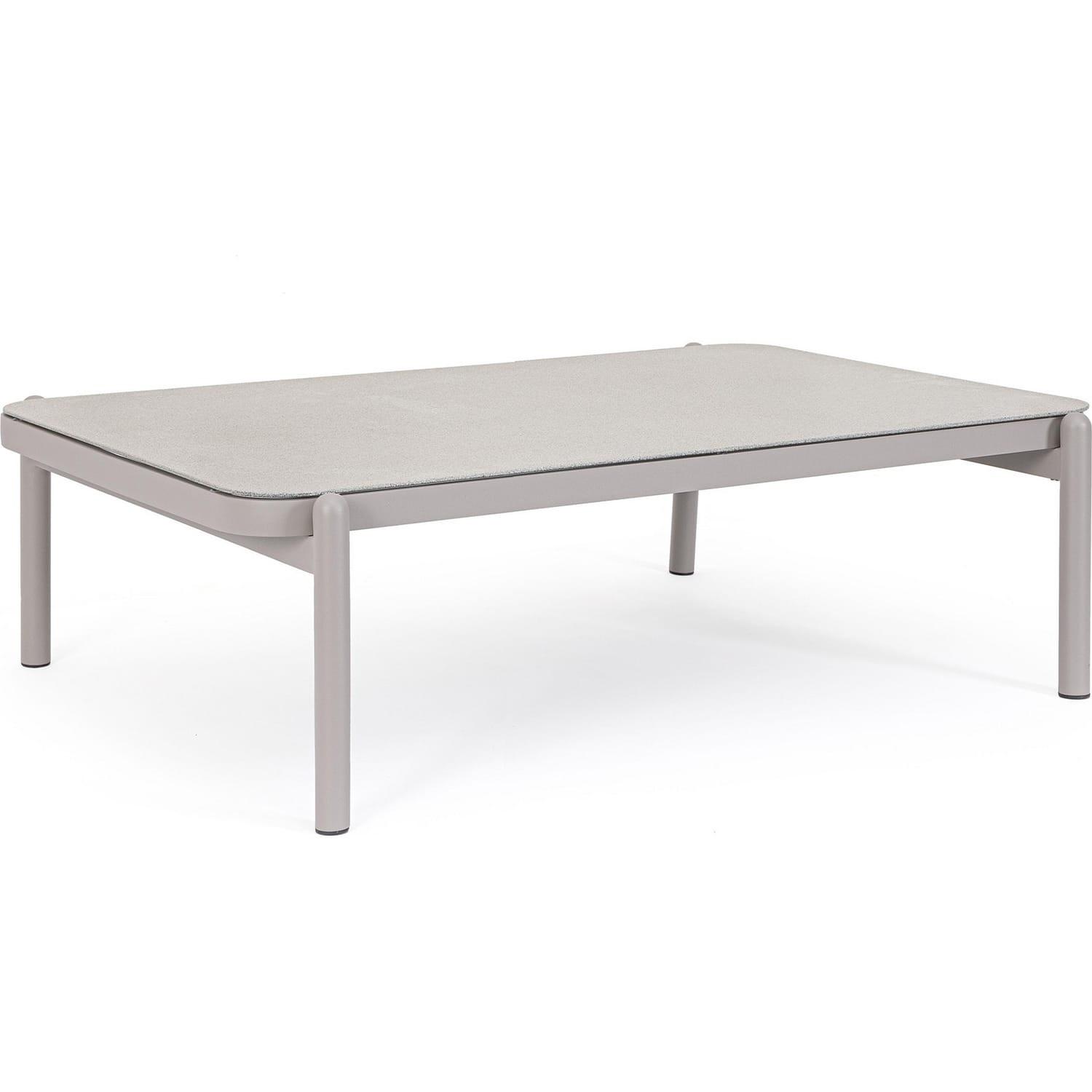 mutoni Table d'appoint de jardin Florencia gris clair 120x75  