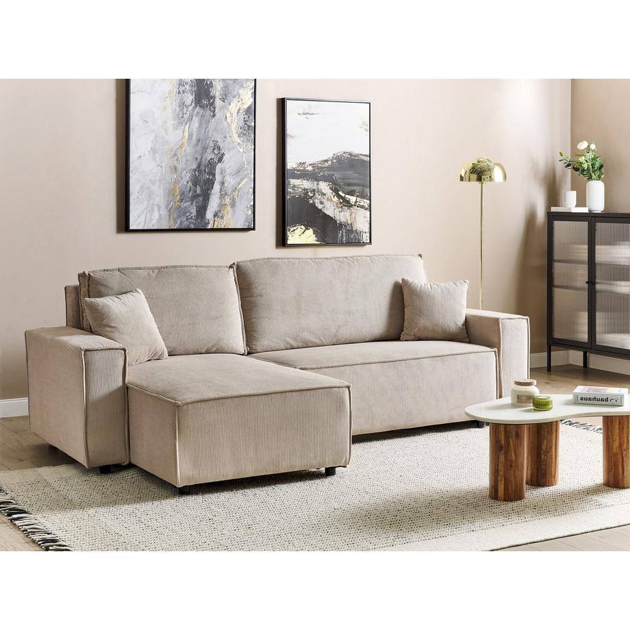 Beliani Schlafsofa aus Cord  ABACKA  