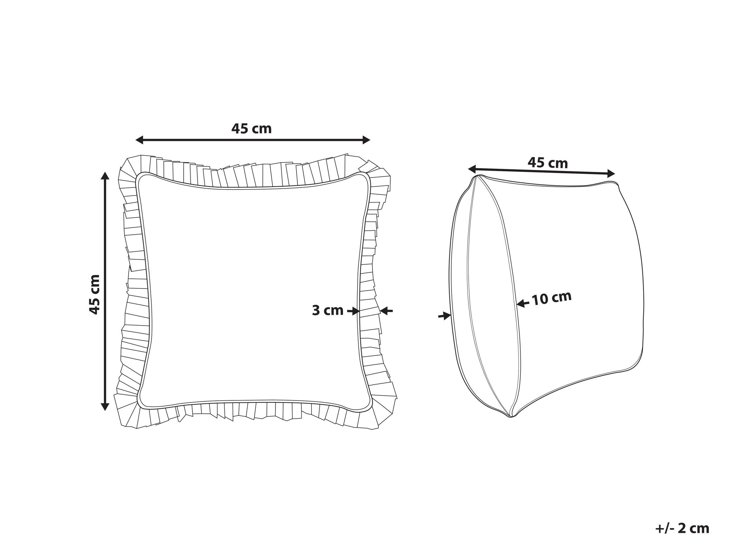 Beliani Lot de 2 coussins en Coton Traditionnel AMOENA  