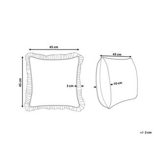 Beliani Set di 2 cuscini en Cotone Classico AMOENA  