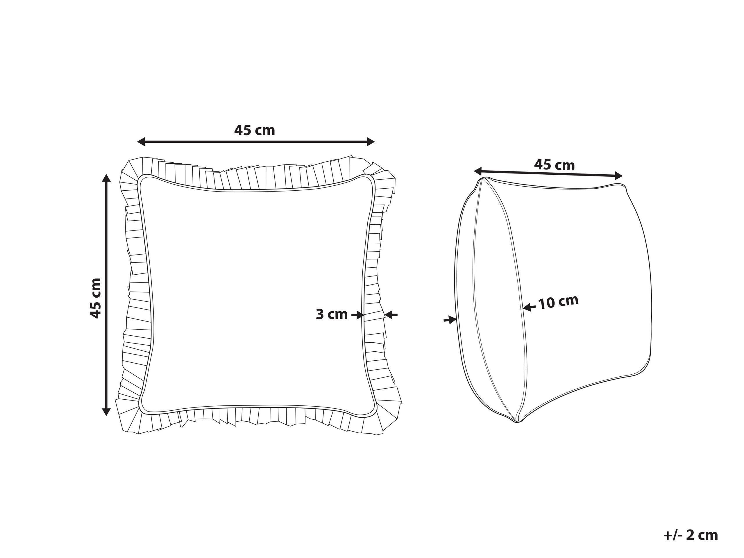 Beliani Lot de 2 coussins en Coton Traditionnel AMOENA  