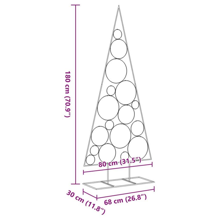 VidaXL Sapin de noël en métal  