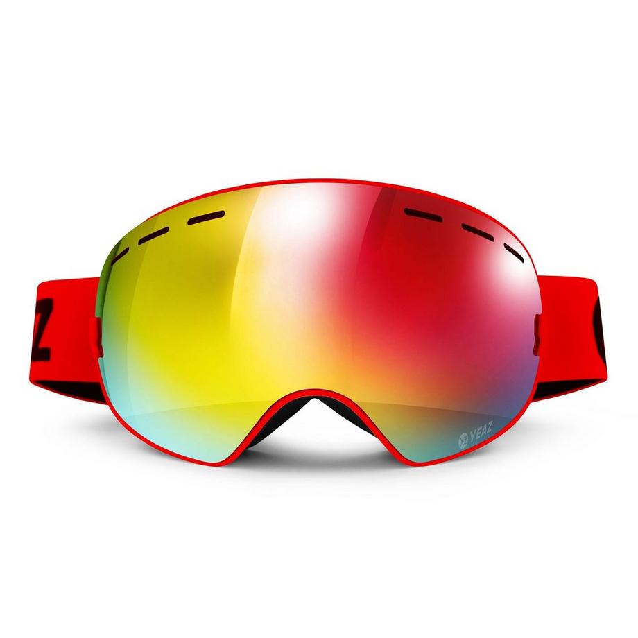 YEAZ  XTRM-SUMMIT Occhiali da sci e snowboard con cornice rossa a specchio 