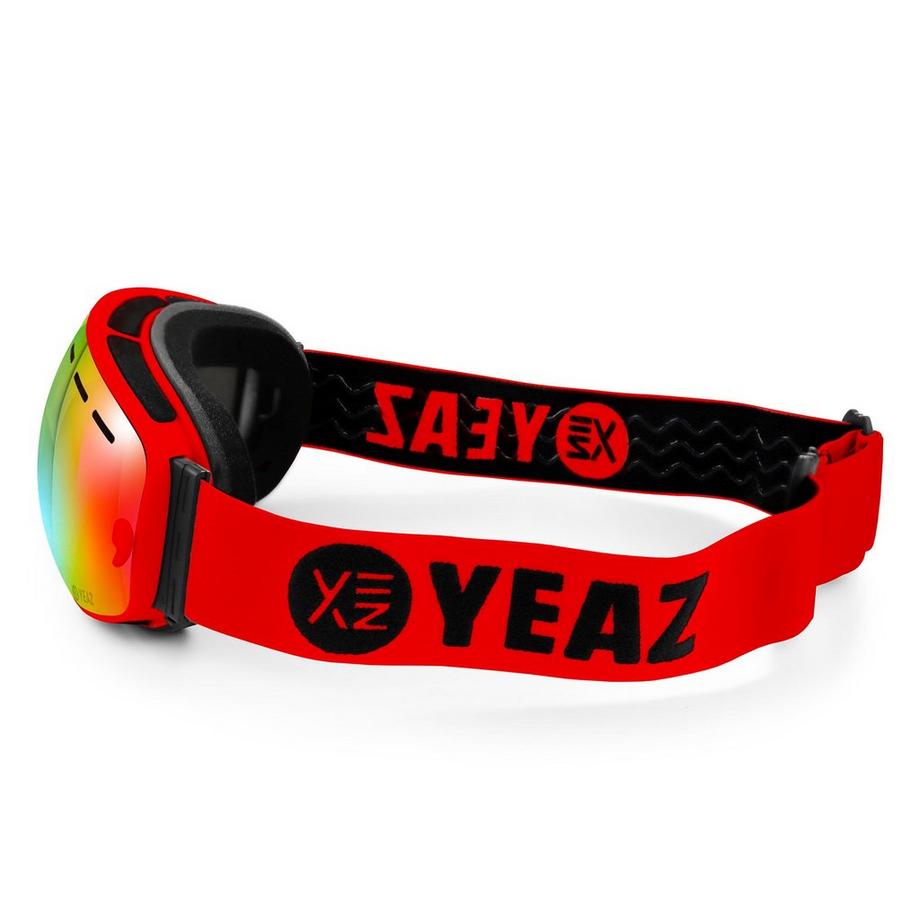 YEAZ  XTRM-SUMMIT Occhiali da sci e snowboard con cornice rossa a specchio 