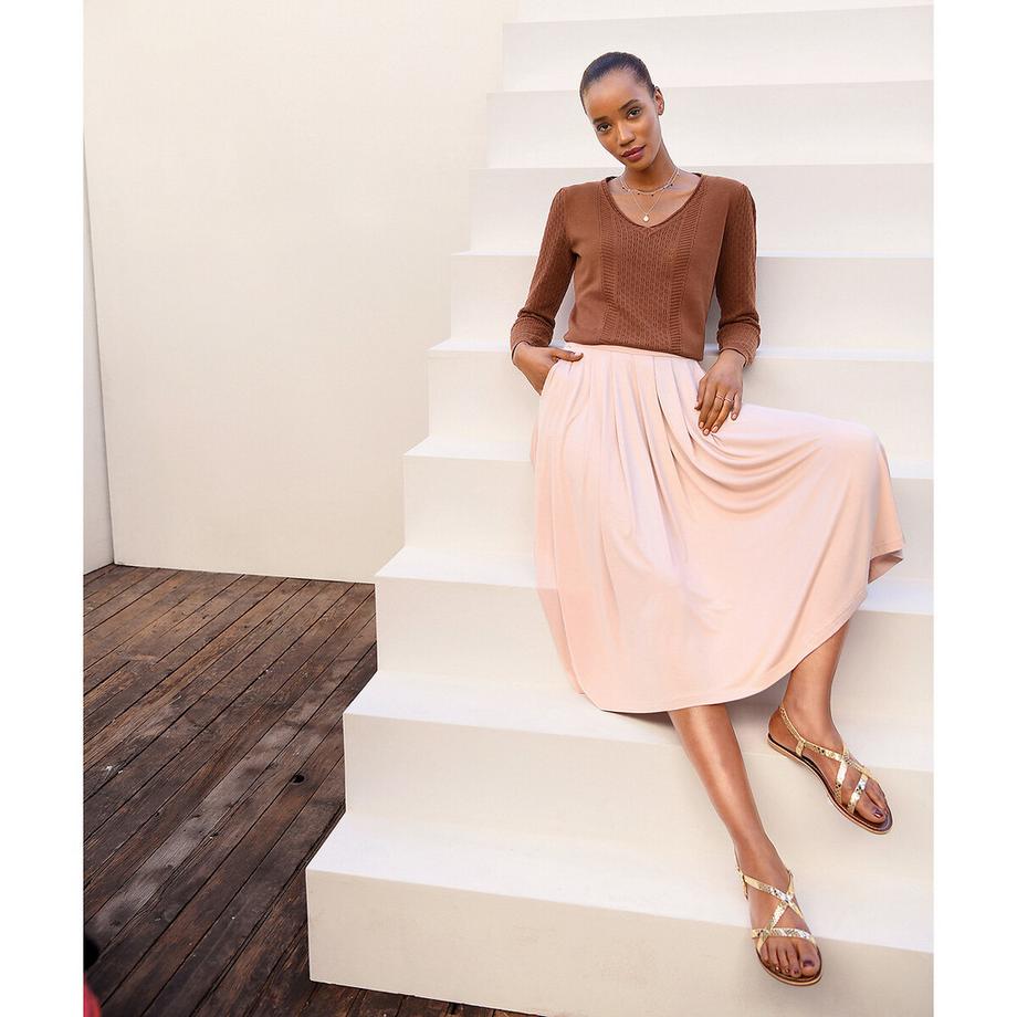 La Redoute Collections Gonna Midi Svasata  