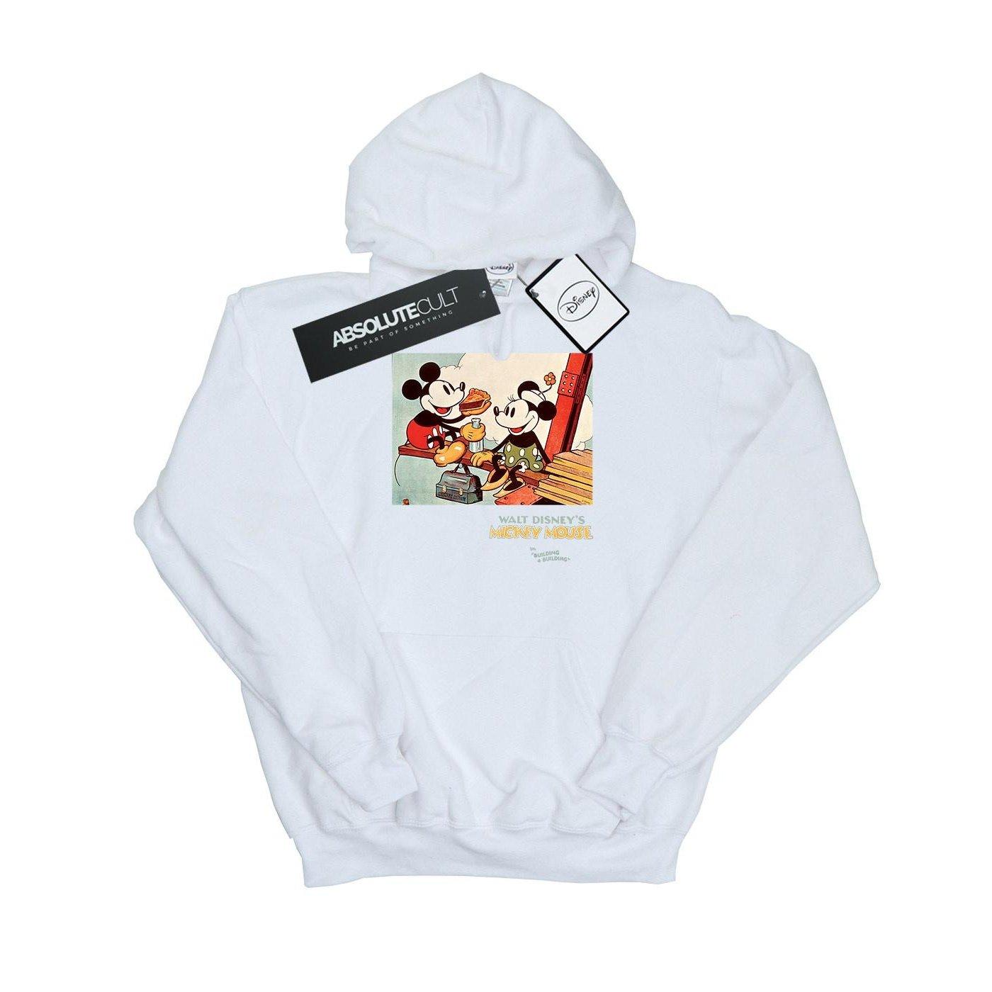 Image of Mickey Mouse Building A Building Kapuzenpullover Jungen Weiss 128