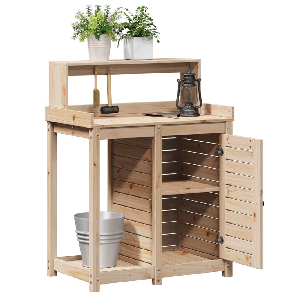 VidaXL Table d'empotage bois de pin  