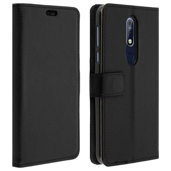 Avizar  Flip Bookcover Nokia 7.1 Schwarz 