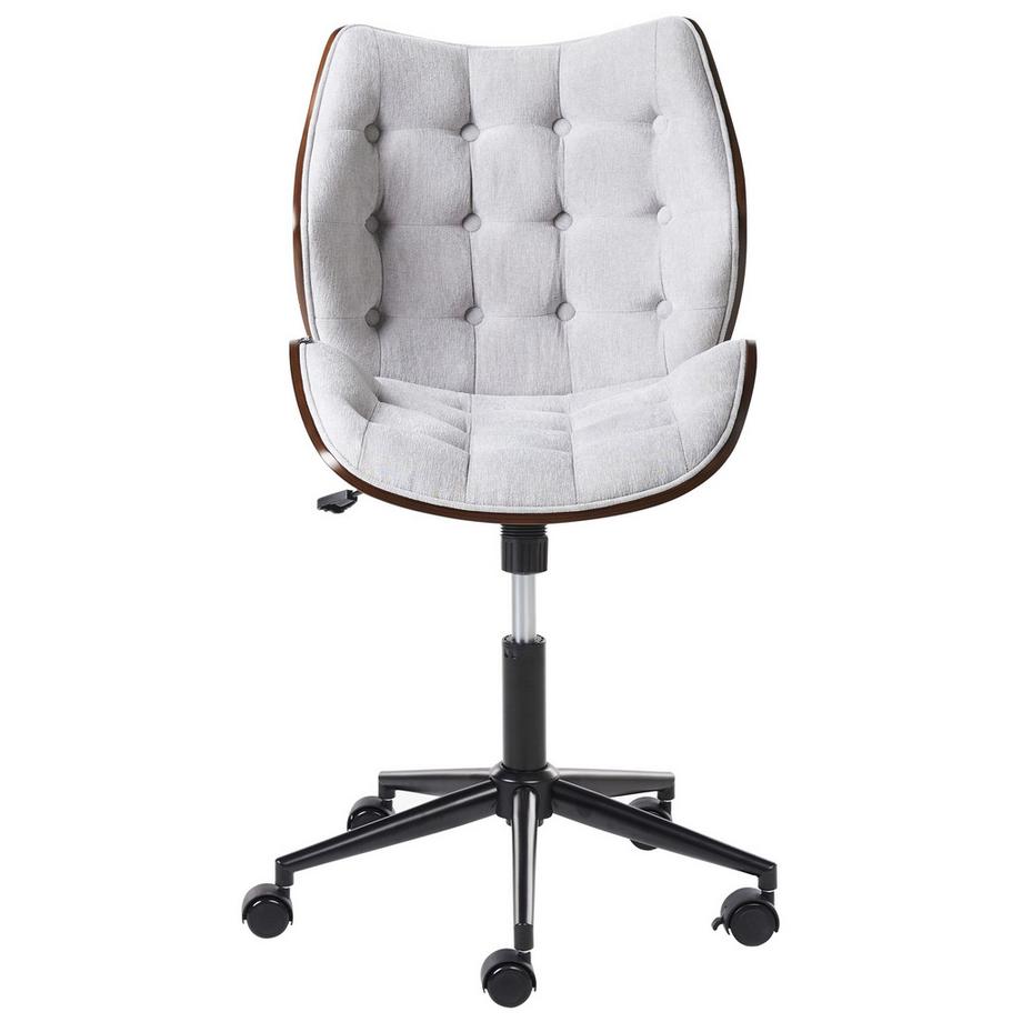 Beliani Chaise de bureau en Lin synthétique Rétro LOMPOC  