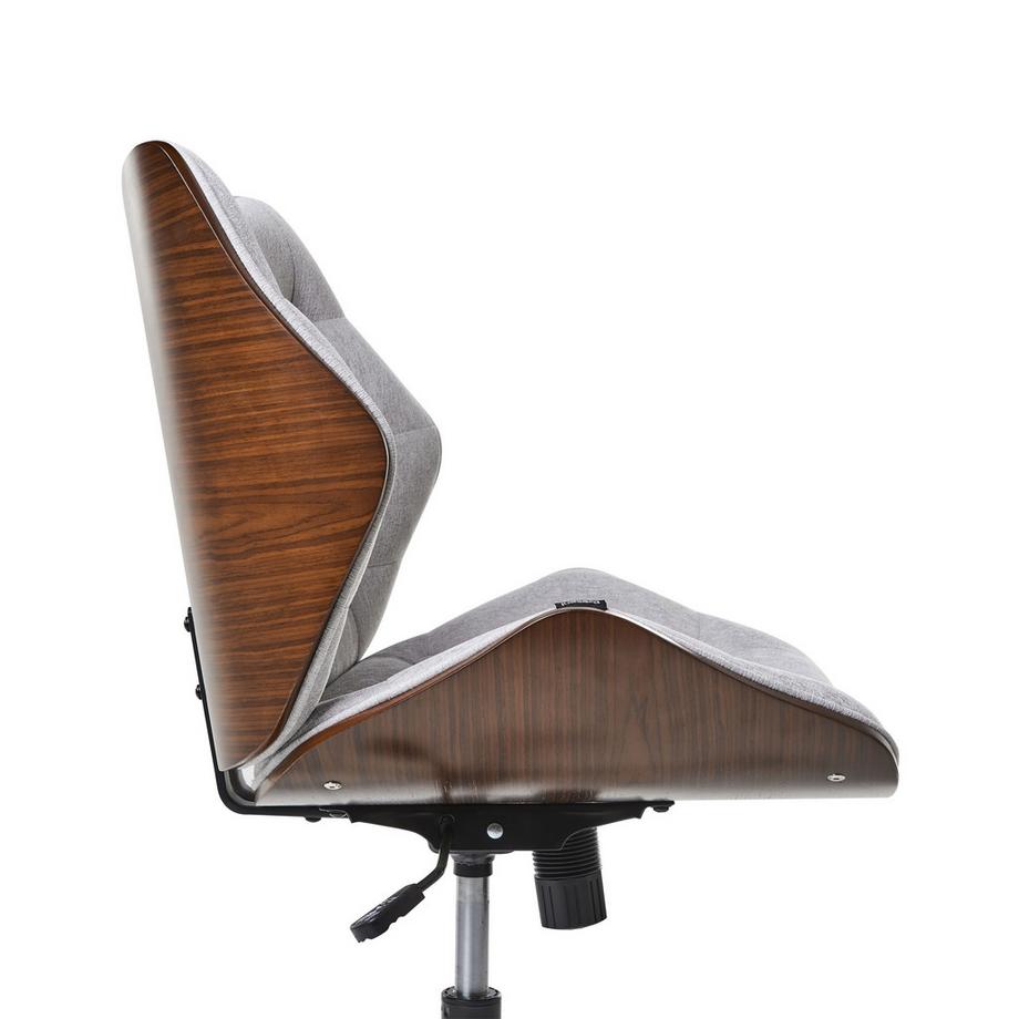 Beliani Chaise de bureau en Lin synthétique Rétro LOMPOC  