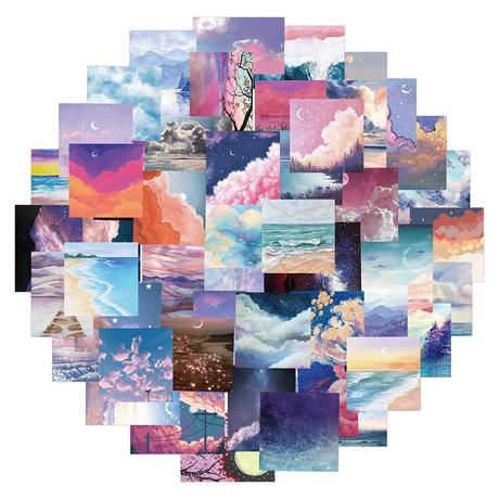 Gameloot Autocollants - beaux paysages - 50 pcs  