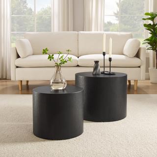 mutoni Table basse Solstice noir (set de 2)  