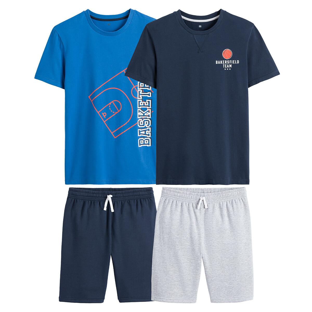 Image of 2er-pack Kurzpyjamas Jungen Blau 176