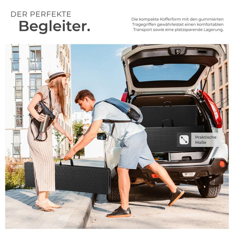 Tectake  Campingtischgarnitur Vani klappbar Kunststoff 