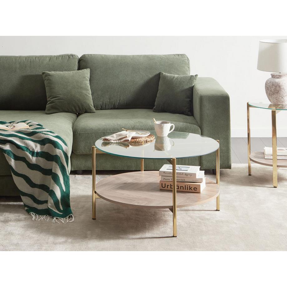 Beliani Couchtisch aus Sicherheitsglas Modern LOVELL  