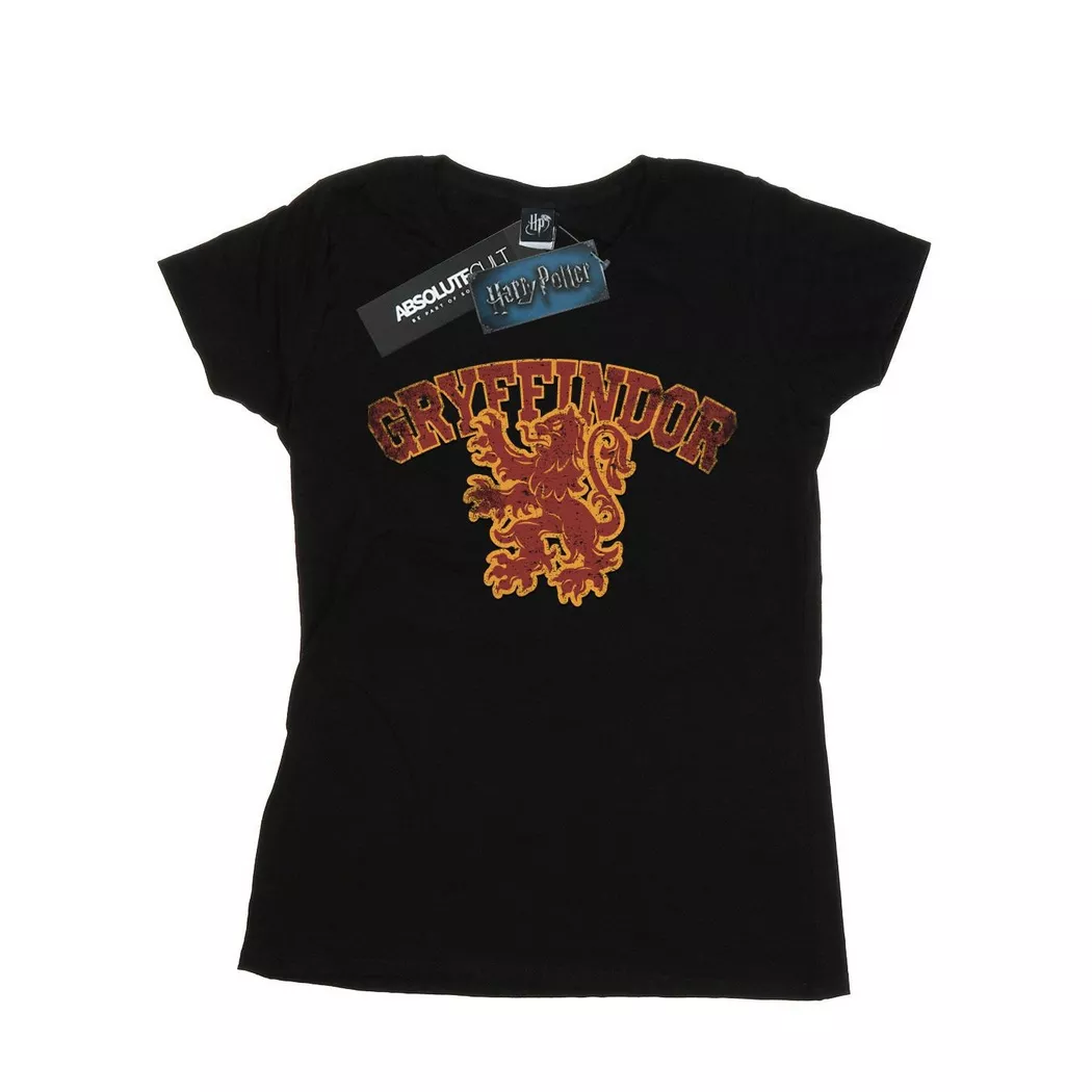 Harry Potter - Gryffindor TShirt, für Damen, Schwarz, Größe S