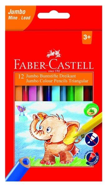 Faber-Castell FABER-CASTELL Farbstifte dreikant Jumbo 116501 5.4mm, 12er Karton  