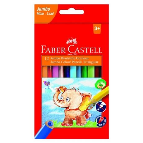 Faber-Castell FABER-CASTELL Farbstifte dreikant Jumbo 116501 5.4mm, 12er Karton  