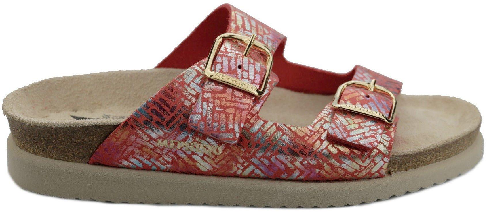 Image of Harmony - Leder Sandale Damen Rot 37