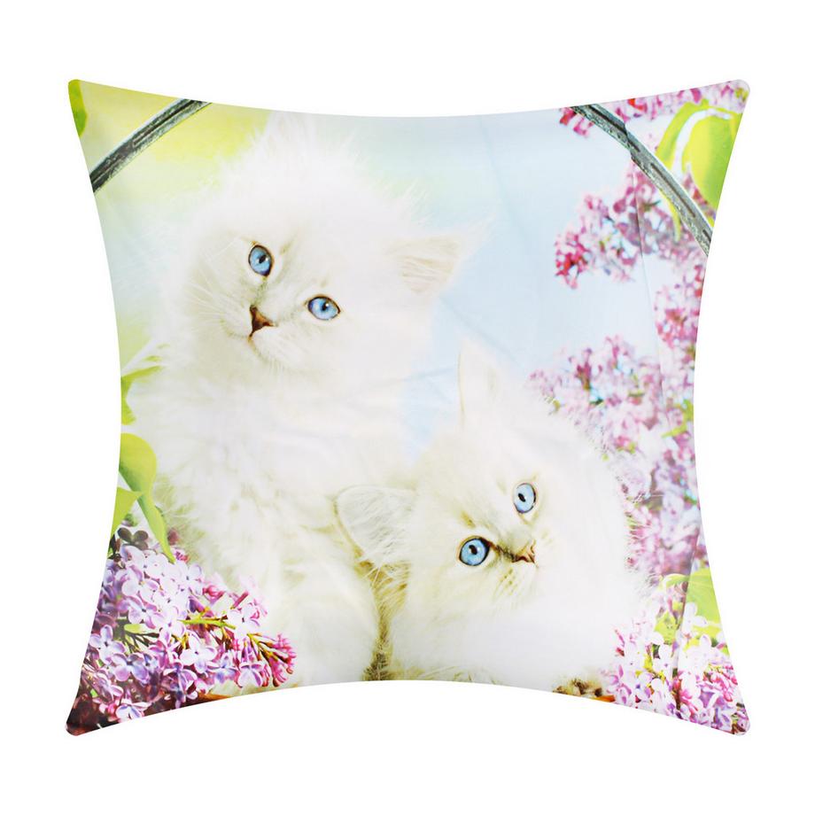 Avizar 2 Stk. Kissenbezüge Weiße Katze  