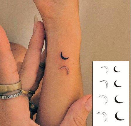Henna Tattoo Schweiz  Autocollant Lune I Faux Tatouage 