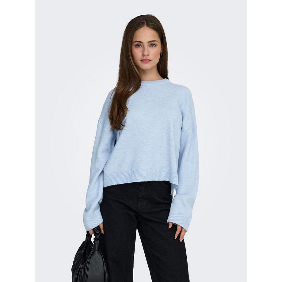 Pull col rond manches longues