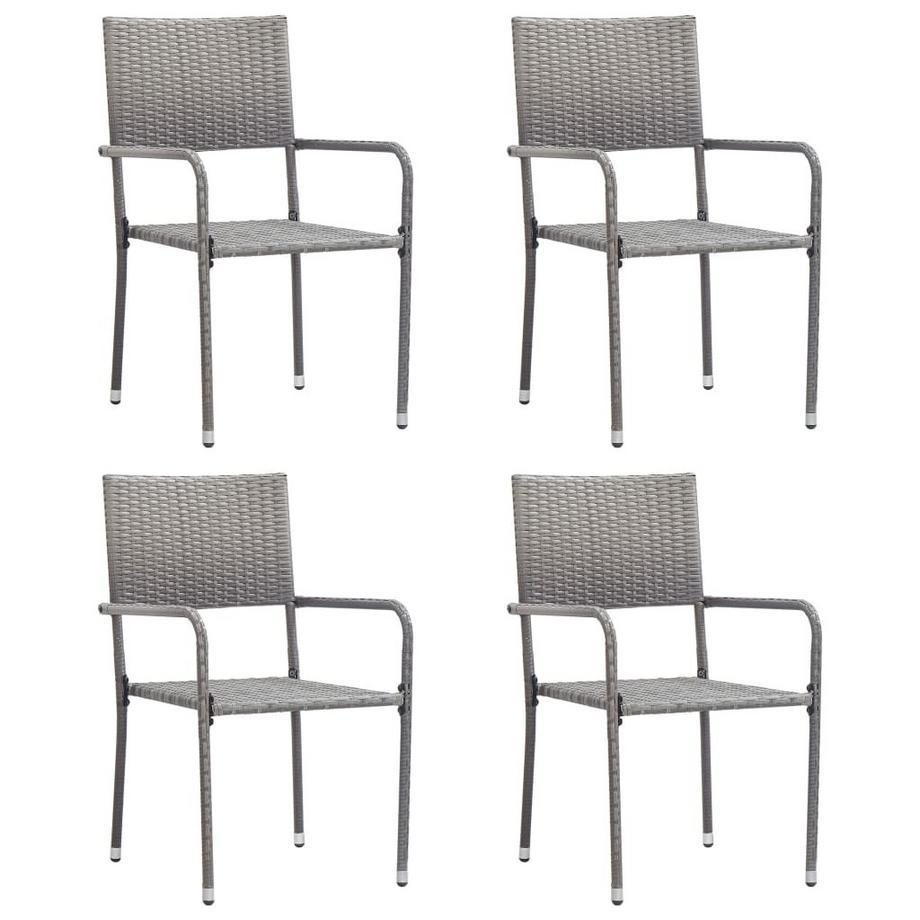 Chaise de salle à manger de jardin rotin synthétique