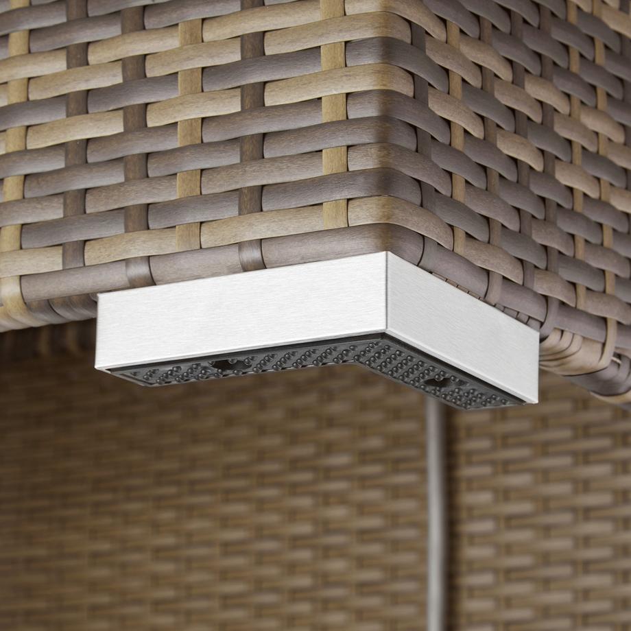 Tectake Salon en rotin et aluminium Paris résistant aux intempéries et aux UV  