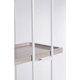 mutoni Bücherschrank Laurel natur silber 120x32x164  