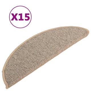 VidaXL Tapis de marches d'escalier 15 pcs polypropylène  