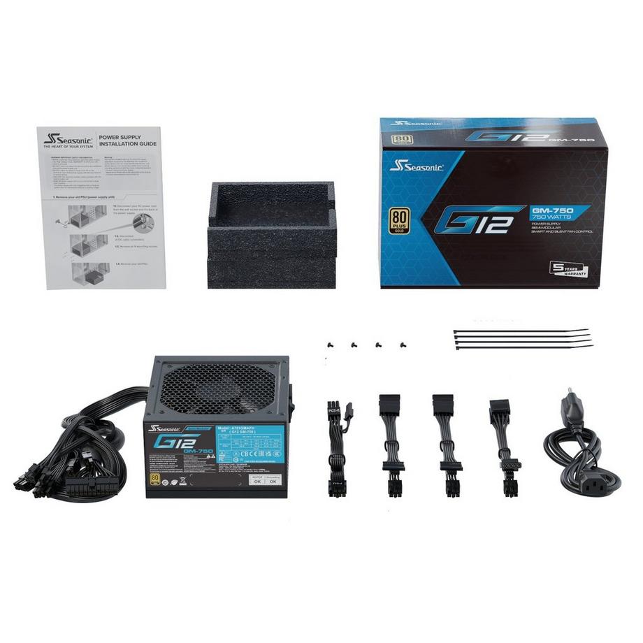 Seasonic  G12-GM-750 alimentatore per computer 750 W 20+4 pin ATX ATX Nero 