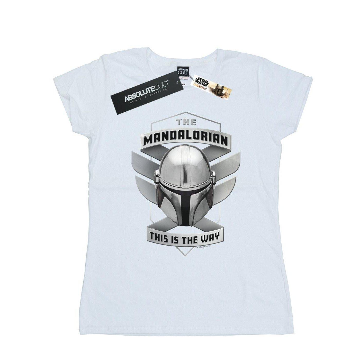Image of The Mandalorian This Is The Way Mando Tshirt Damen Weiss S