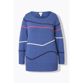 Ulla Popken  Pullover, U-Boot-Ausschnitt, Langarm, Biobaumwolle 